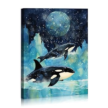 原画【 ぬくもり 】アクリル水彩画 フィンガーアート シャチ インテリア 海 原画【 ぬくもり 】アクリル水彩画 フィンガーアート シャチ